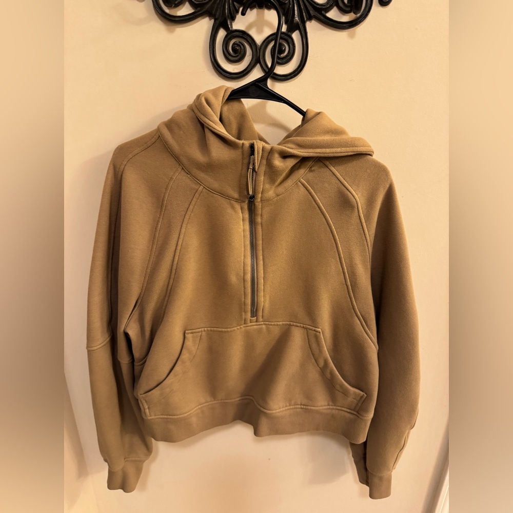 Scuba Oversized Half-Zip Hoodie size M/L 
Color Heathered Nutmeg